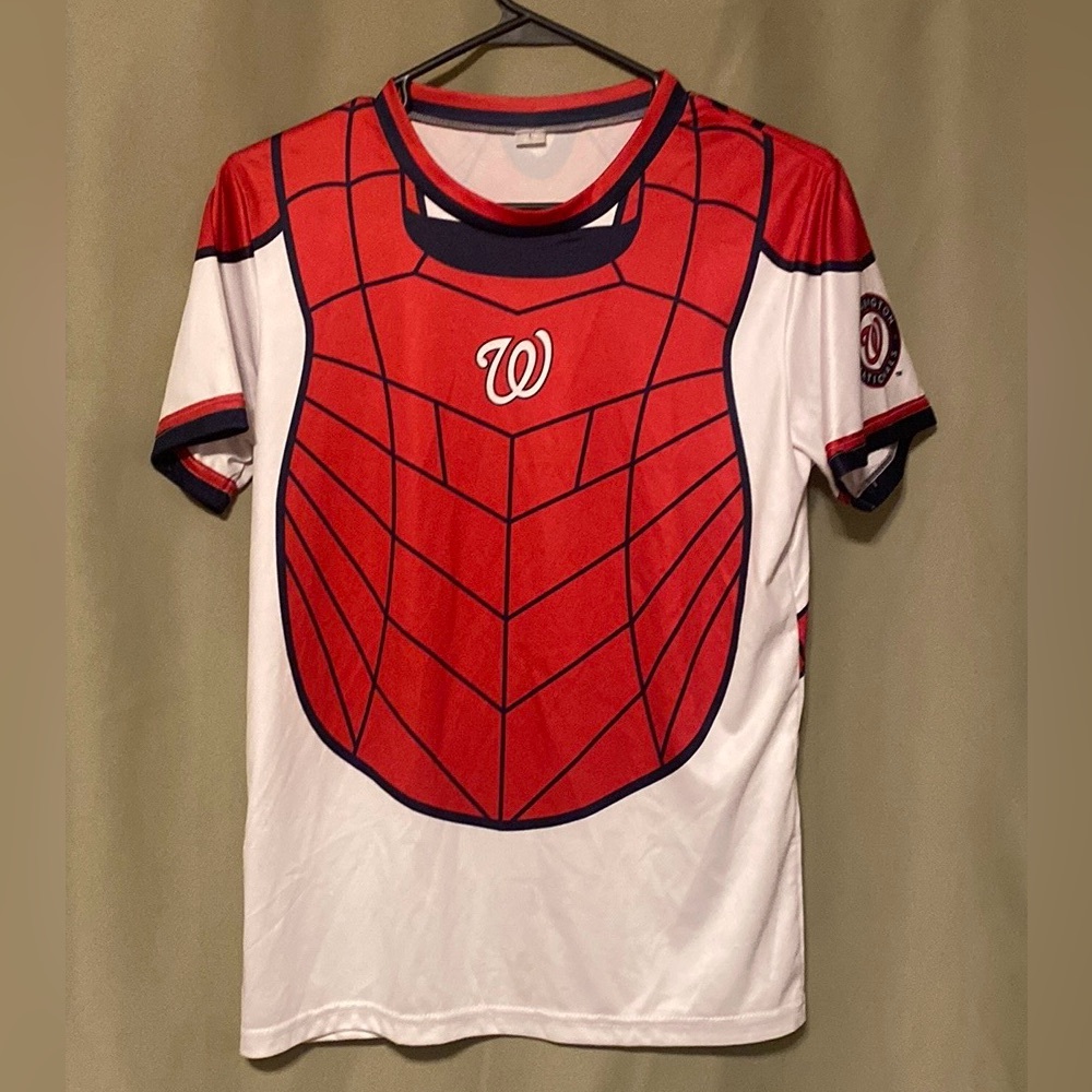 Washington Nationals Keibert Ruiz SGA Catching Gear Baseball Shirt L